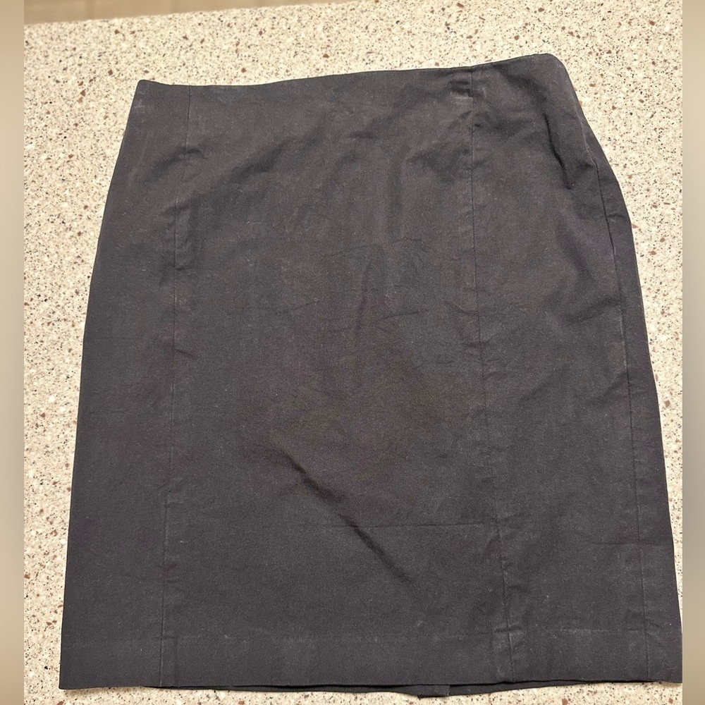 Banana Republic Size 6 Black Suit Skirt